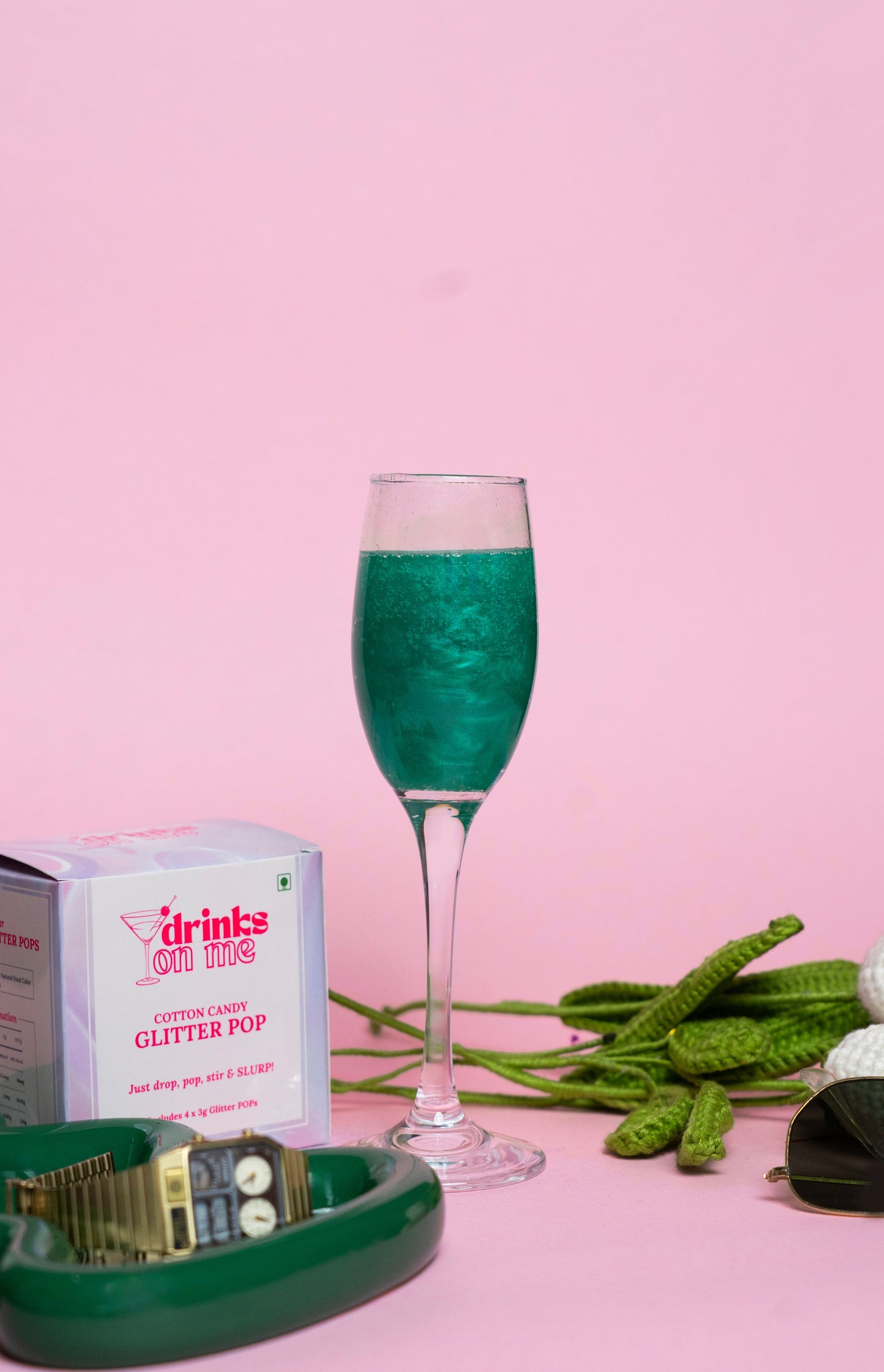 Cotton Candy Glitter POP - Nature (Vibrant Green)